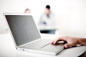 Image of laptop in use