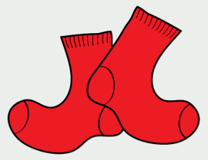 Red Socks Illustration - Copyright R.Weal 2011