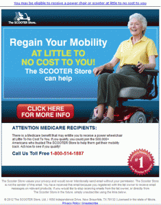 Mobility Scooter Spam Email